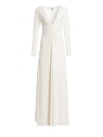 Halston - V-Neck Ruched Jersey Gown at Saks Fifth Avenue